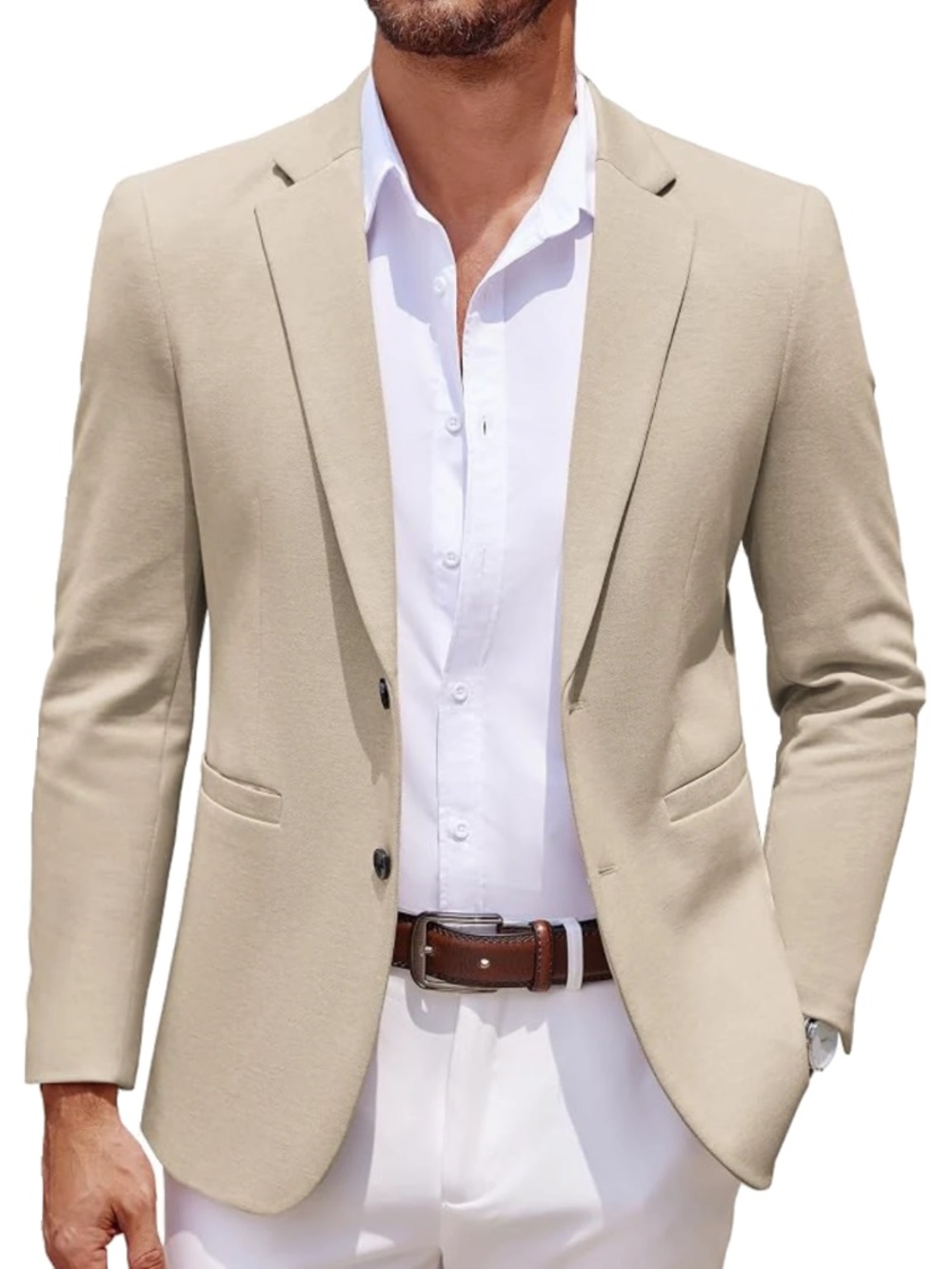 COOFANDY Men's Casual Knit Blazer Suit Jacket Size 3XL